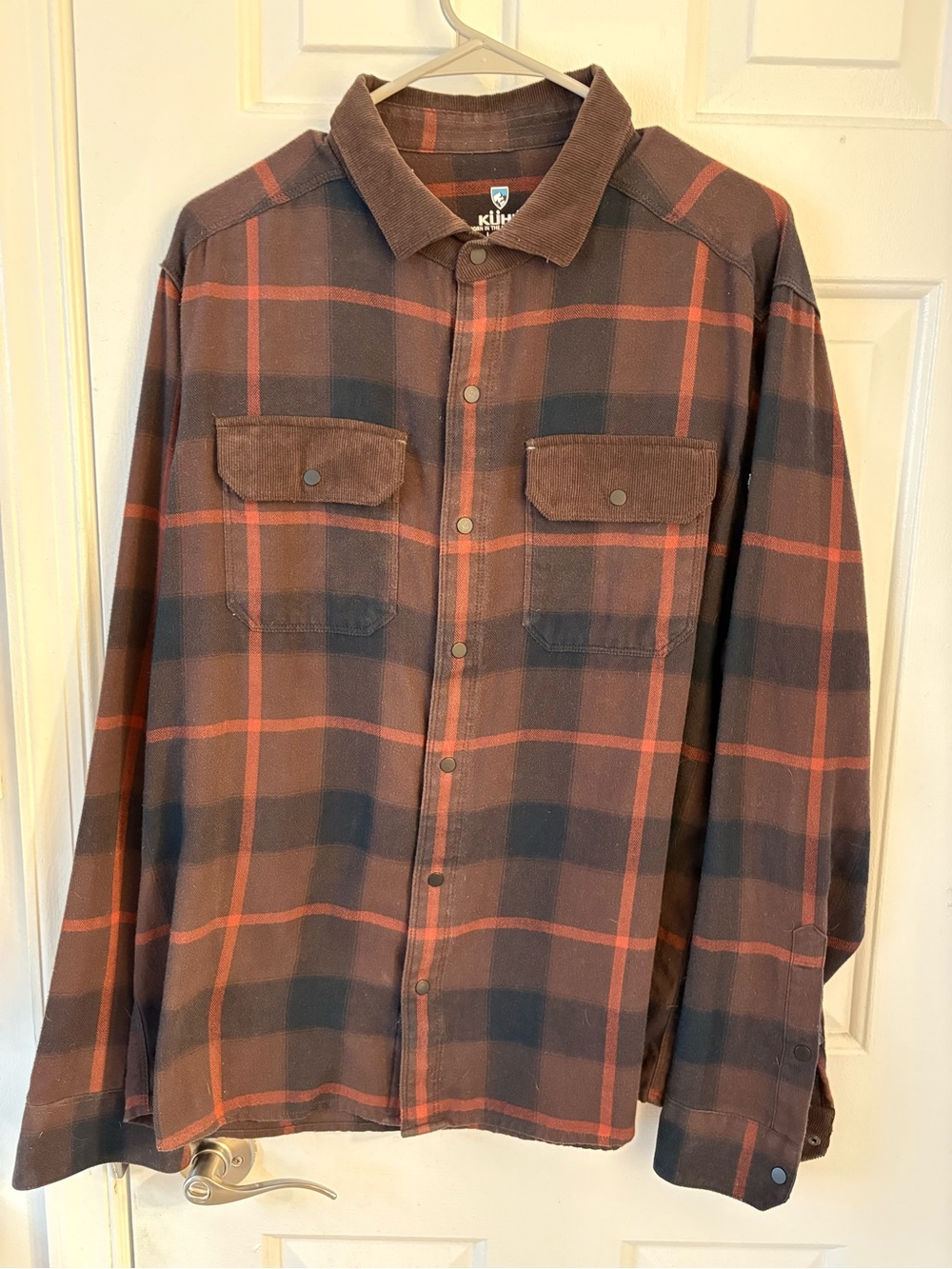 Men’s Kuhl Khaos Plaid Snap-Front Shirt Large